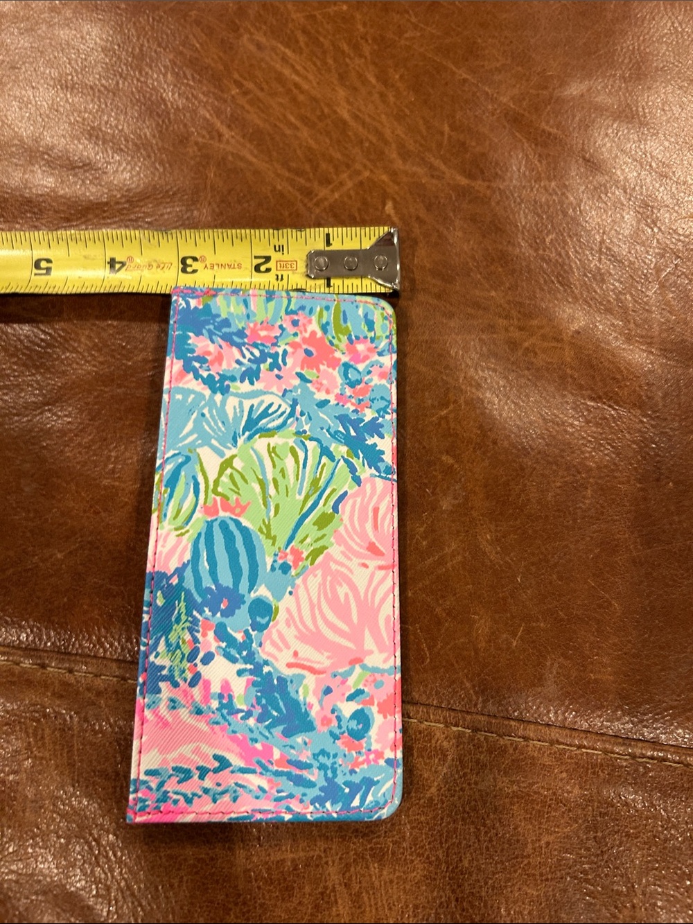 Lilly Pulitzer Coral & Aqua Floral Card Holder - Picture 6 of 6